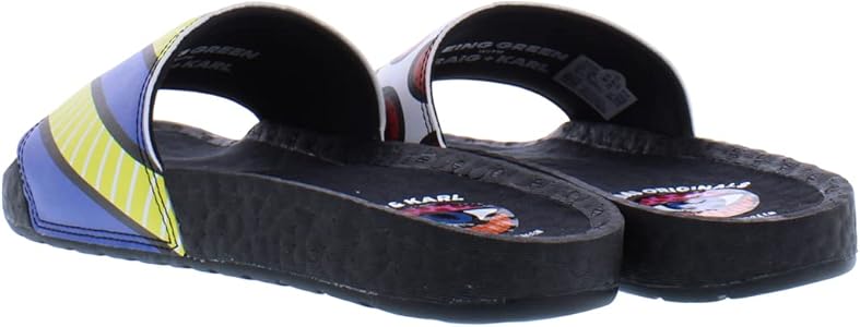 Amazon.com | adidas Adilette Boost Unisex Shoes Size 6, Color:  Blue/Yellow/Black | Sport Sandals & Slides