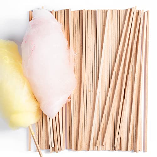 GREENDOSO® 60 Palos de Madera para Algodón de Azúcar – Palitos de 28 cm aptos para contacto con alimentos – Envasados en Francia (60 palos)