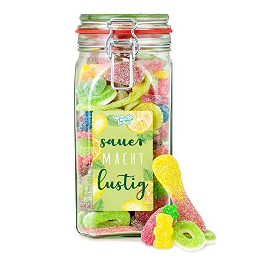 Sauer macht lustig - saure Süßigkeiten-Mischung im Glas, zum Verschenken oder Selbernaschen Cover