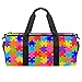 Bolsa de viaje grande Bolsa de deporte Bolsa de hombro Bolsa de semana para mujer y hombres Confesión del árbol, Rompecabezas de color, 45x23x23cm/17.7x9x9in,