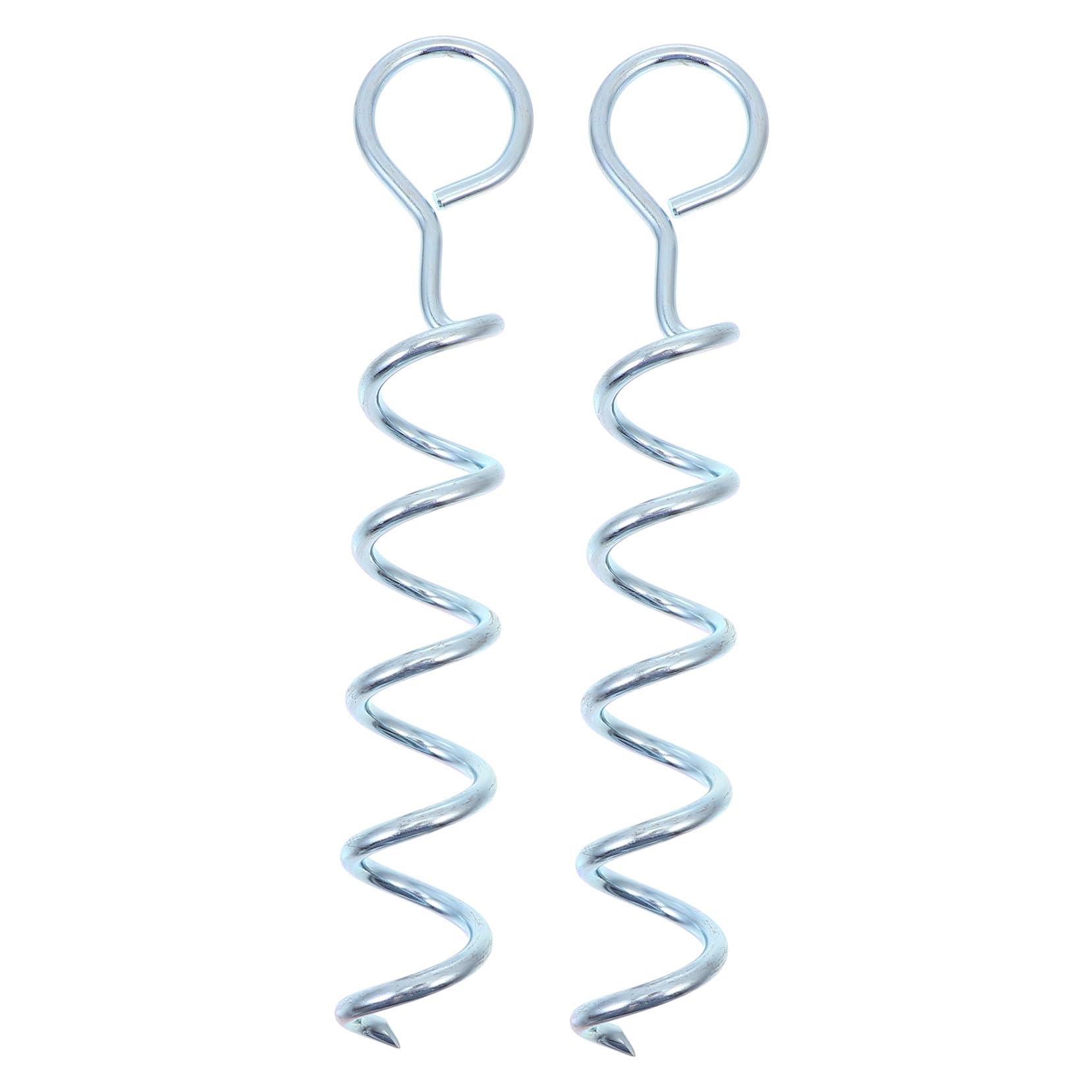 Estaca en espiral para perros ifundom de hierro resistente para fijar mascotas, pack de 2