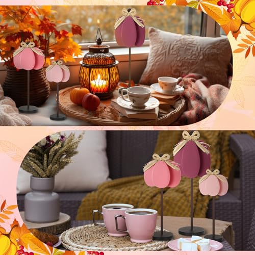 Lot de 3 centres de table en forme de citrouille de Thanksgiving - 6