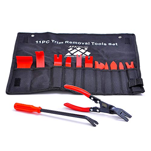 AFA Tooling Pry Tools Automotive (13 Pcs) with Panel Clip Pliers and Fastener Remover