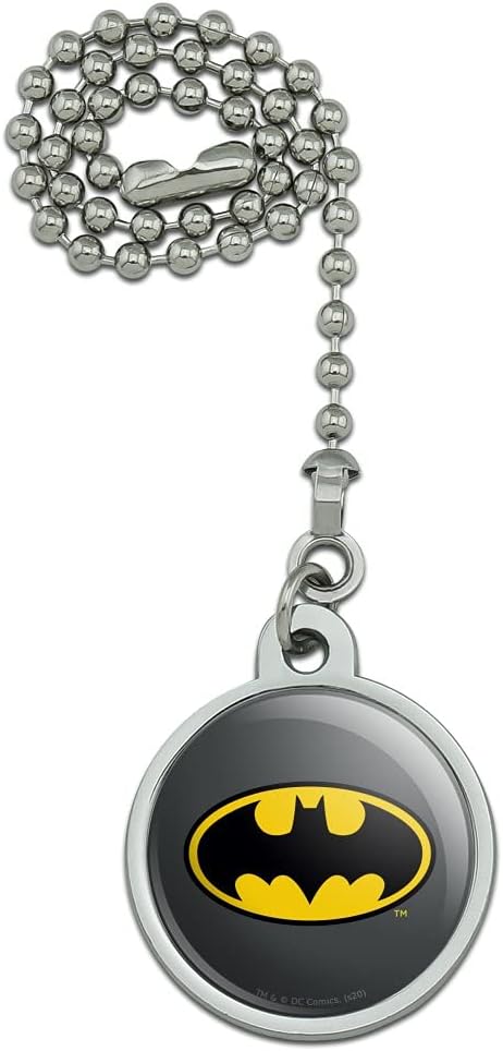GRAPHICS & MORE Batman Classic Bat Shield Logo Ceiling Fan and Light Pull Chain