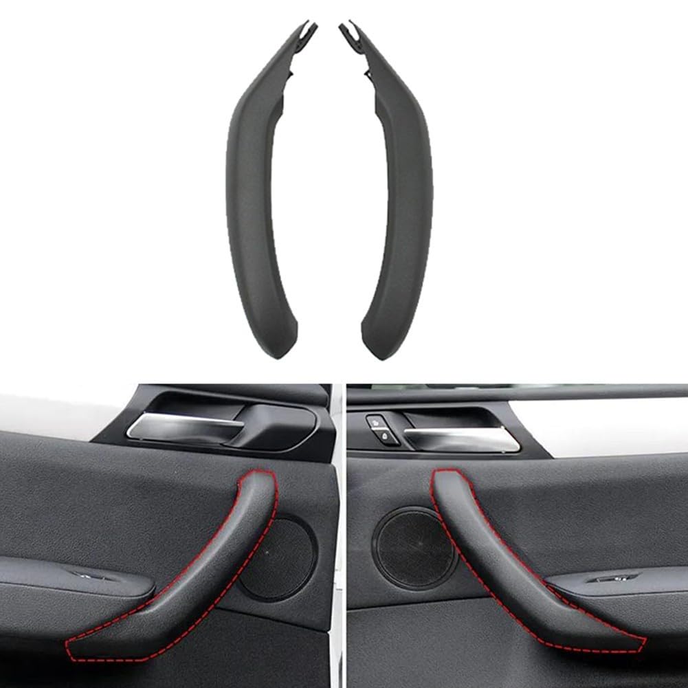 Interno Maniglia Copertura Per BMW X3 F25 X4 F26 Pelle ABS Rivestimento Nero 2011-2018 51417246214, Accessori Interni (Left+Right)