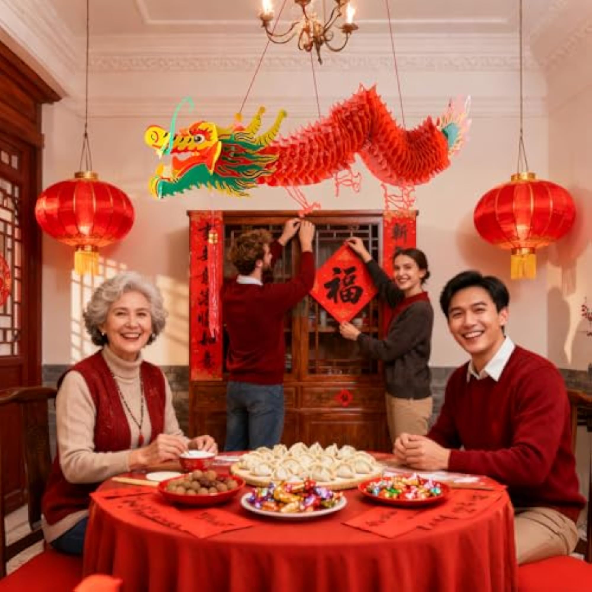 3D Chinese Dragon Ceiling Decorations for New Year