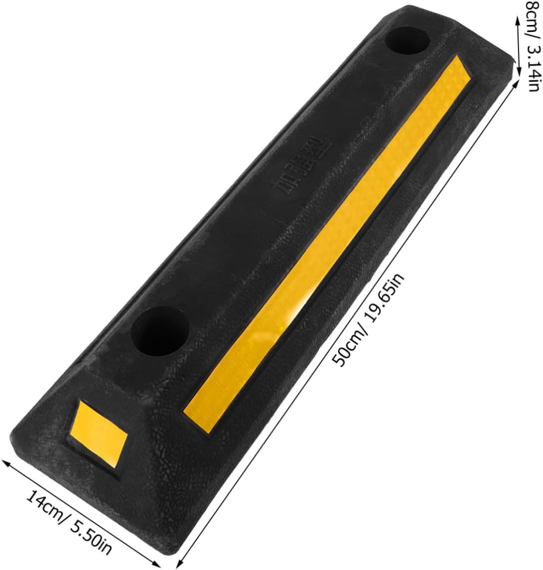 Rubber Wheel Stopper Curb for Truck and SUV, 48cm Parking Block