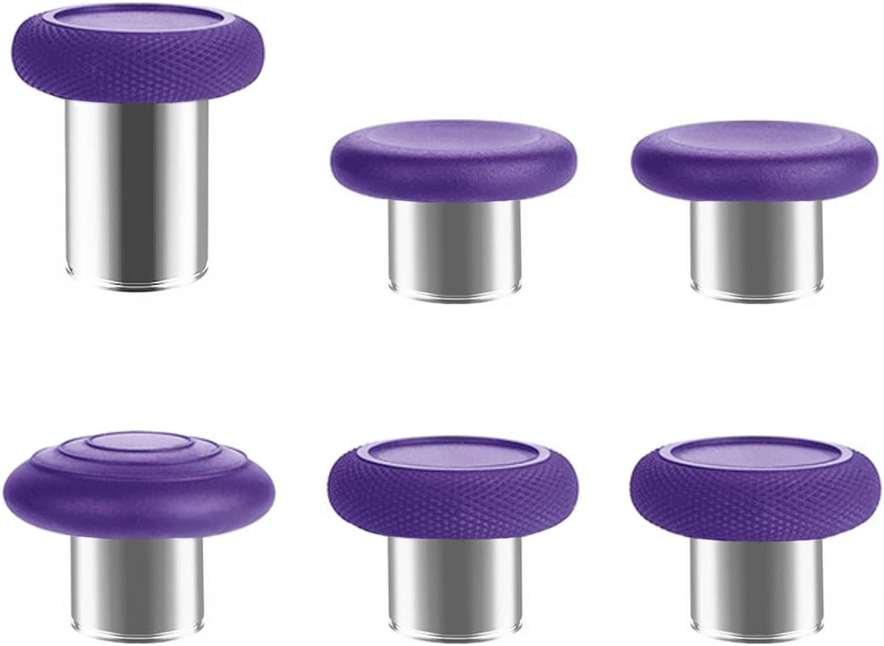 For Elite Series 2 Controller Thumbsticks Thumb Sticks Buttons Replacement for Xbox One Elite Series 2 Controller (Model 1797) & Elite Series 2 Core Controller (6 IN 1 Purple)