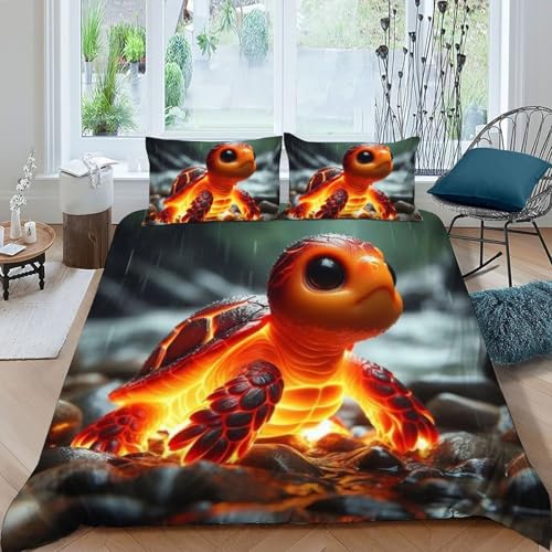 Parure housse de couette 3D fermeture éclair douce lit double enfant - 3