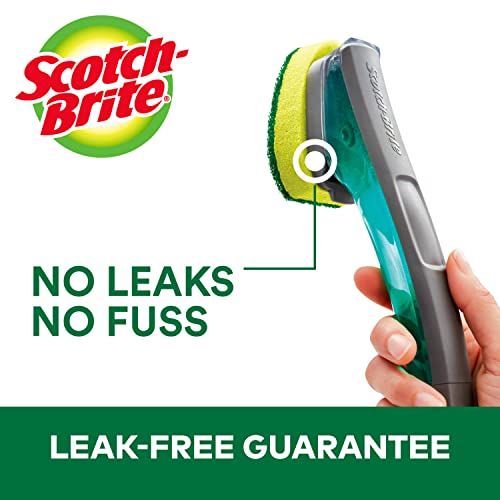 Image of Scotch-Brite Heavy Duty Advanced Soap Control Dishwand Kit, Includes 1 Wand & 5 Refill Pads, Control Soap with A Button, Keep Your Hands Out of Dirty Water (Pack of 2)