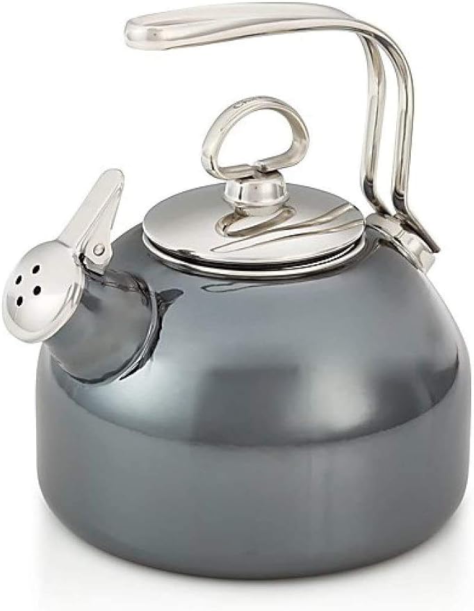 Chantal Classic Teakettle, 1.8 QT, Enamel On Steel, 2Tone Harmonica Whistle, Rapid