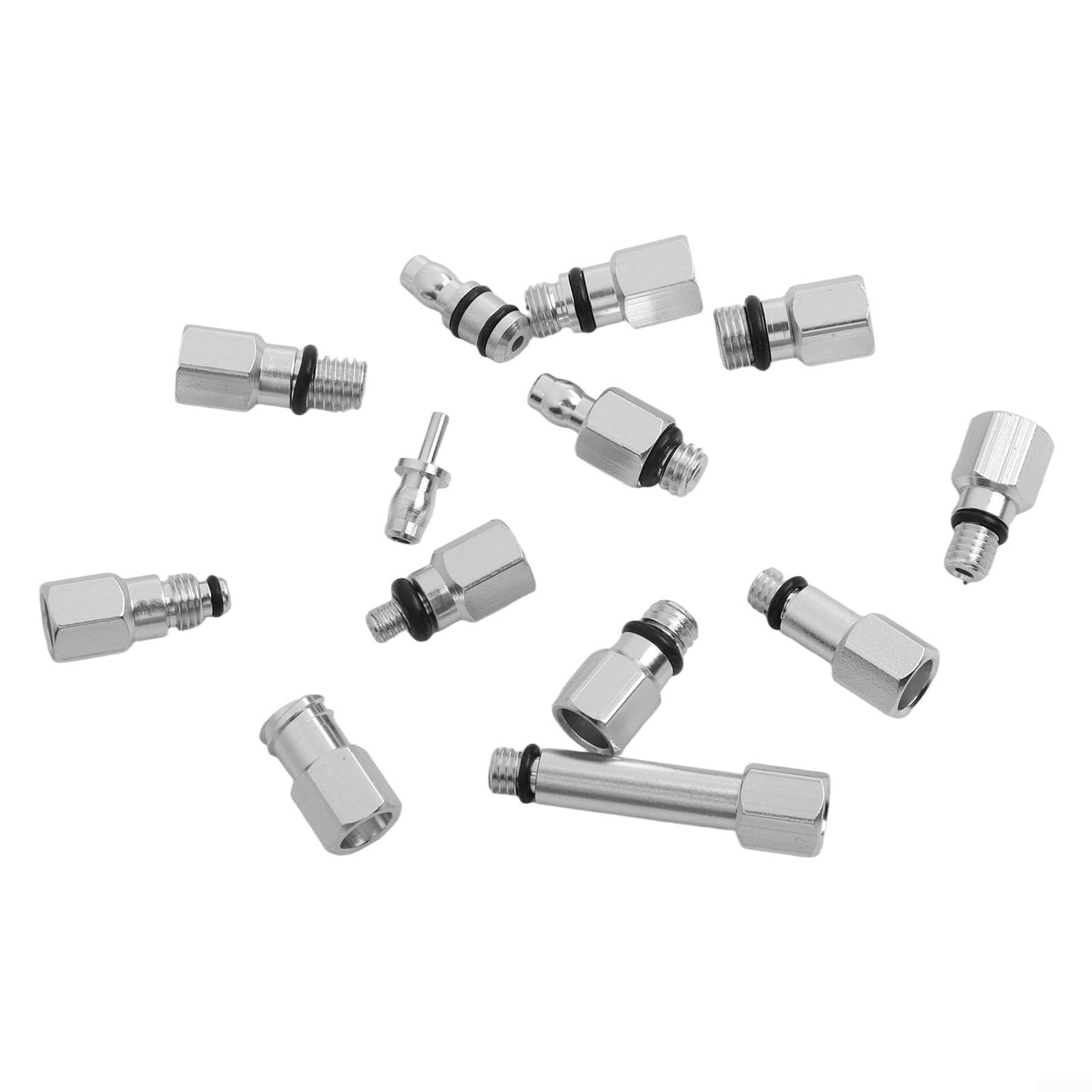 Kit di spurgo per freni idraulici, set di 13 connettori per freni per bici con viti M5/M6 e adattatori D6/D8, essenziali per la manutenzione dei freni di mountain bike e bici da strada