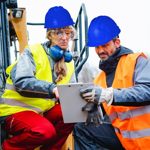 Image of Leumoi 20 Pack Hard Hat Bulk 4-Point ABS Safety Helmets Adjustable