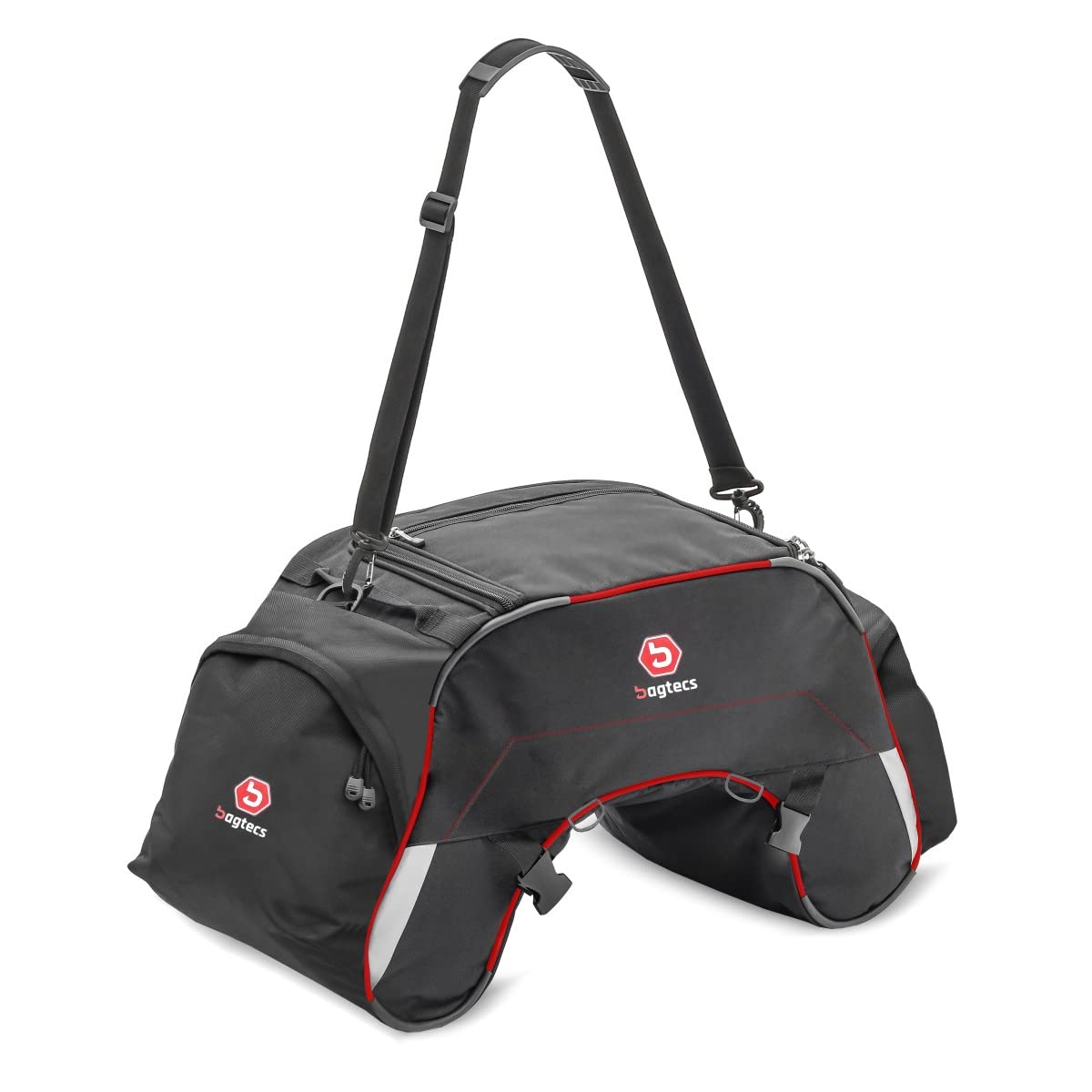Bolsa Sillin Moto Bagtecs WP35 Bolsa Trasera Rojo