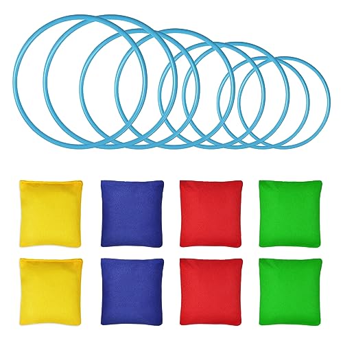 Flintronic Cornhole Säckchen, 10 Stück Sitzsäcke Werfen, 7.5 x 7.5cm, Spaßiges Sportspiel Bean Bag, Toss Game Bunte Sitzsack, für Partyspiele, Outdoor Spiel für Jungen und Mädchen