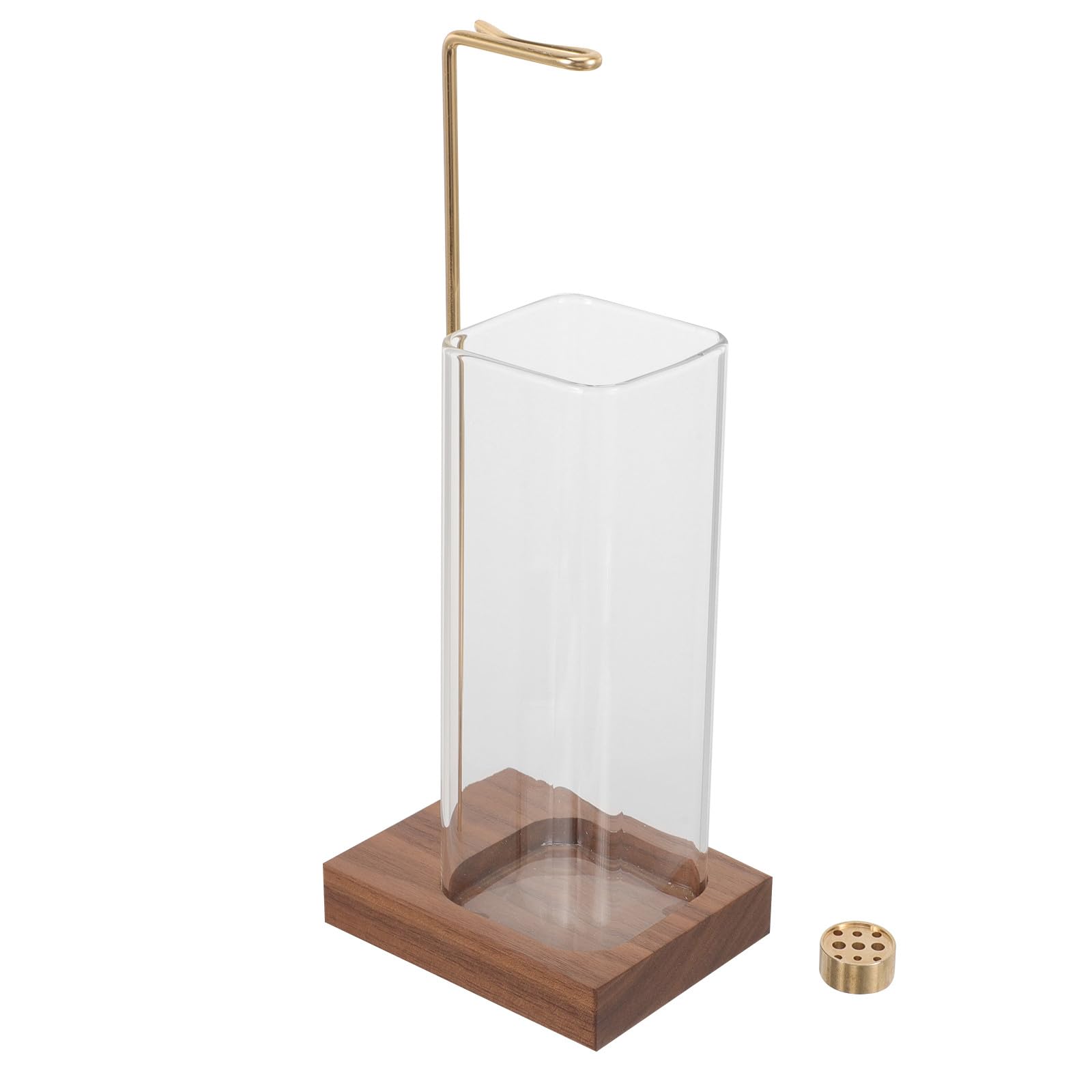 Porte-parfum en bois et laiton doré haut de gamme pour une décoration de maison raffinée