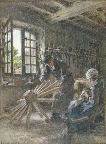 Cuadro Leon Augustin Lhermitte il vecchio carraio lienzo para hogar 60x90cm