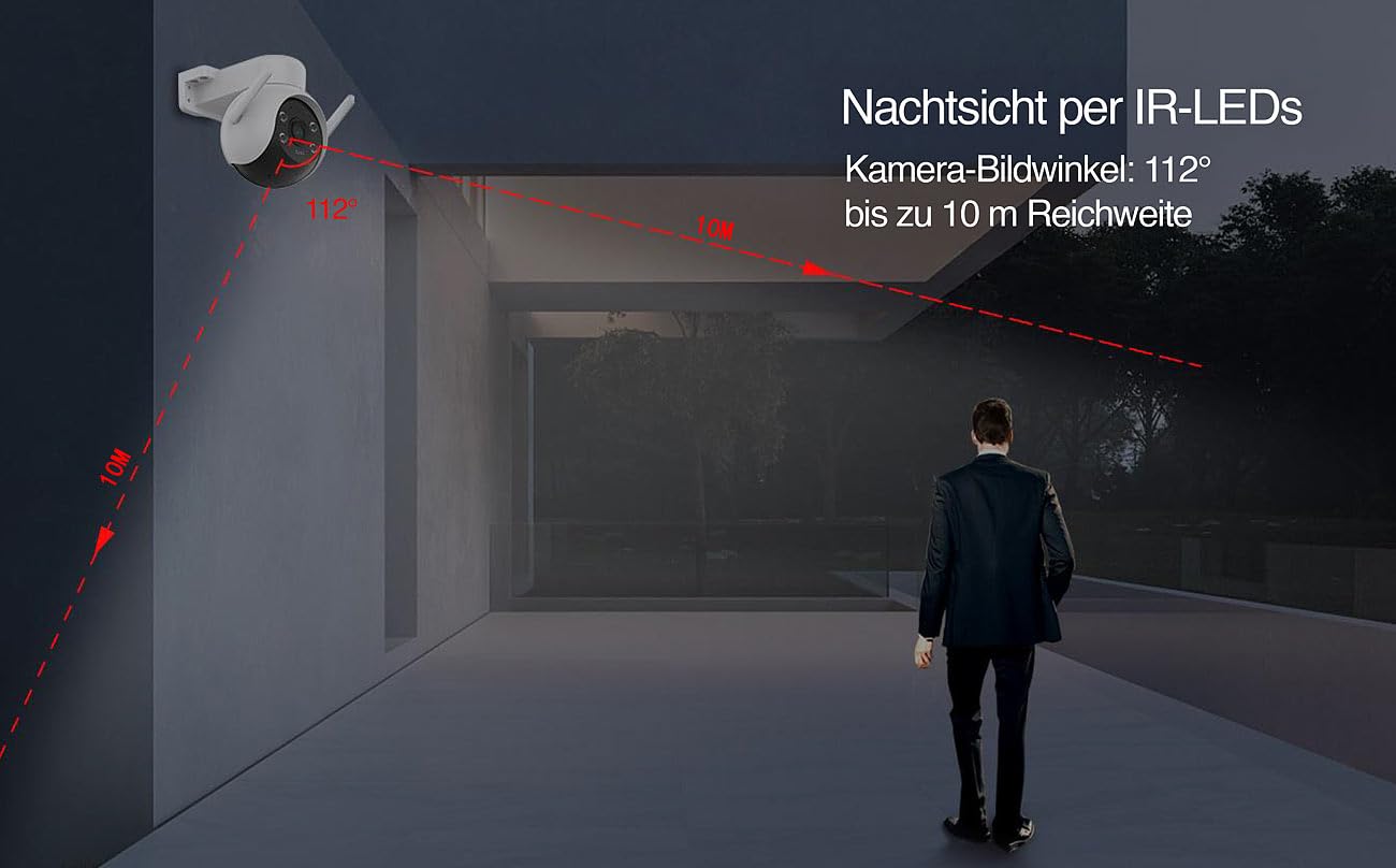 7links Camera: 2er-Set WLAN-Pan-Tilt-Outdoorkamera mit 4K-Auflösung, Farb-Nachtsicht (Überwachungskamera Outdoor, WLAN Kamera 4K, IP)