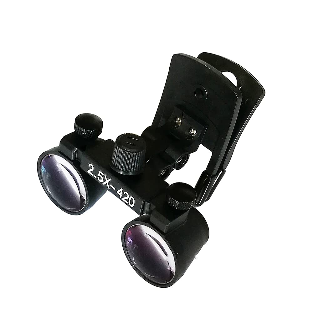 Surgical Medical Binocular Clip Loupes Lab Head Magnifier w/Clip-on 2.5X420mm DY-109
