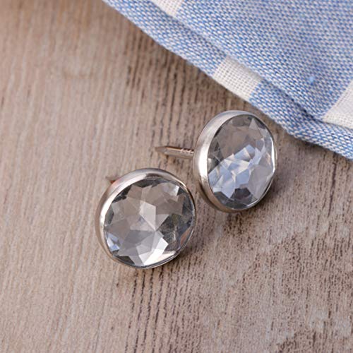 Rosenice Crystal Head Push Pins Sofa Headboard Upholstery Nails Buttons Tacks 100Pcs #TOP6