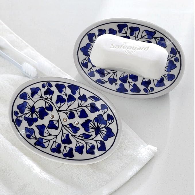 LOOKS FIRST Soap Holder for Bathroom Shower Wash Basin with Drain Hole Beautiful Ceramic Soap Case Stand with Drain Easy Cleaning, for Shower Bathroom Kitchen Sink Bathtub Bathroom Accessories (B0CPQ82FXR) Amazon Price History, Amazon Price Tracker