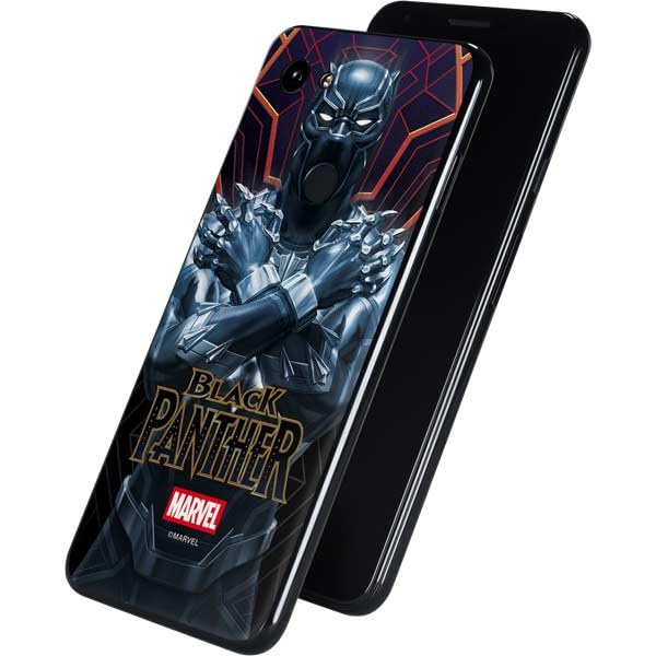 Skinit Decal Phone Skin Compatible with Google Pixel 3a XL - Officially Licensed Marvel Black Panther Wakanda Salute Design