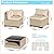 8-Piece Wicker Patio Furniture Set, Outdoor Conversation Set Sectional Sofa with Water Resistant Thick Cushions and Coffee Table, Beige