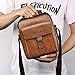 Mens Shoulder Bags Leather Crossbody Handbags Small Messenger Bag for Man Purse Brown