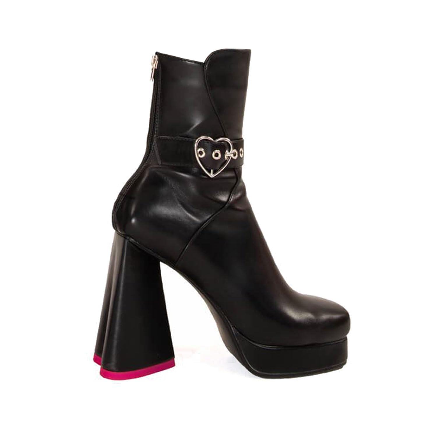 Lamoda (Uk6, ) All Yours Stretchpu Platform Ankle Boots Trendy Everyday Style Uk7 Black