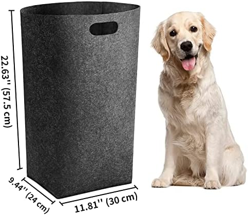 Large Laundry Basket,22.6" L x 9.4" W x 12.2" H Collapsible Laundry Bag, Foldable Laundry Hamper, Folding Washing Basket for Toys Clothes Organizer