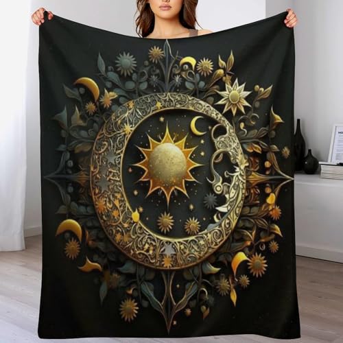 Manta de franela Sonne and Moon para sofá cama pequeña de 100x130 cm 2