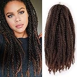 18 Inch Marley Twists Hair 3 Packs Braiding Hair Braid Long Afro Kinky Marley Braiding Hair for Twists Crochet Hair Braids 100g/Pack(T30#)