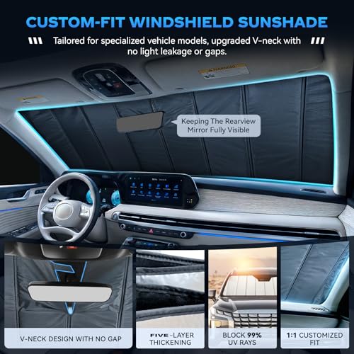 TATMAKLOONG Windshield Sun Shade for GMC Terrain 2018-2026 Folding Design by TATMAKLOONG - Used condition - Image 2
