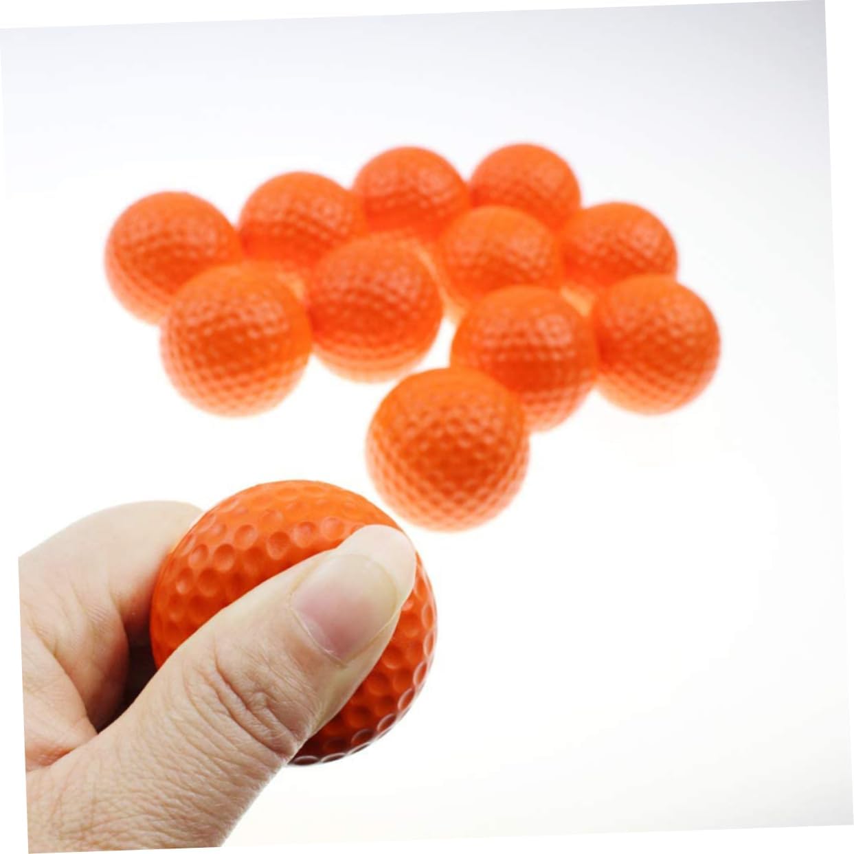 11PCS Colored PU Golf Balls Soft Elastic Training Balls for Indoor/Outdoor Practice for Beginners and Pros