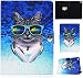 Produktbild Tedtik Hülle für Apple iPad Mini 1 2 3 4 5, Schlanke PU-Leder Folio Stand Smart Cover Auto Schlaf/Wach Stoßfest Niedlich Muster Kindersichere Hülle für iPad Mini 1 2 3 4 5 7,9 Zoll - Cat
