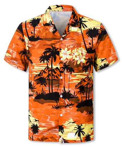 Image of Cromoncent Matching Hawaiian Outfits for Family, Dad and Son Matching Luau Beach Tropical Shirts Mommy Daughter Tropical Sets