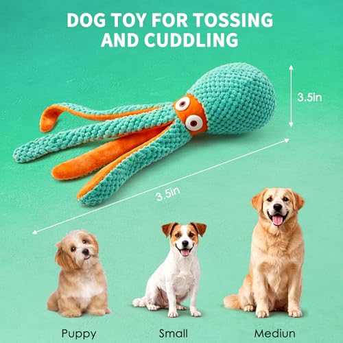 Juguete suave con chirriador Pulpo para perros pequeños y medianos miniatura 3