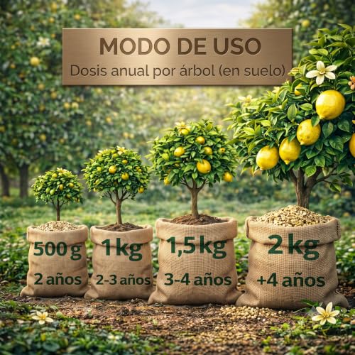 Miniatura 8 de Fertibono Abono Citricos Especial Para Limonero Y Naranjos, 2kg , 20-5-11 Con Hierro, Calcio, Azufre, Magnesio Y Manganeso - Corrector De Carencias Múltiples