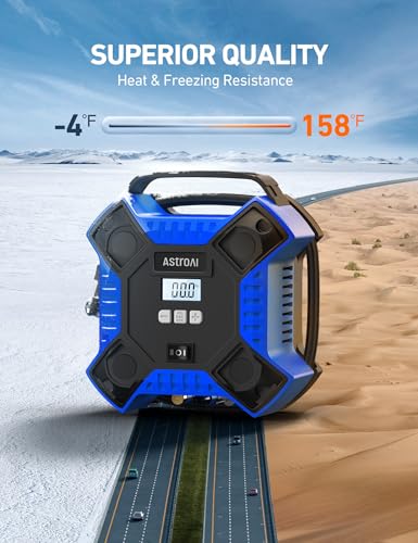 image for AstroAI Air Compressor Tire Inflator Portable Air Pump for Car Tires, 