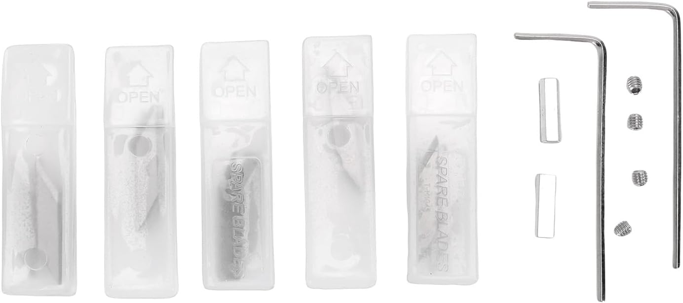 Handheld 40kHz Ultrasonic Cutter with LED Light and 50pcs Replacement Blades for Precision Cutting Tool for Craftsmen and DIY Enthusiasts (US Plug)