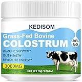 KEDISOM Bovine Colostrum for Humans, 60% High-IgG Colostrum Powder, 3000 mg Grass Fed Colostrum Bovine Powder for Gut Health & Immune Support - Easy to Mix Liposomal Colostrum Supplement, 25 Servings