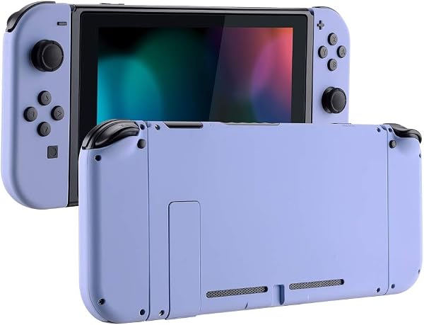 eXtremeRate Carcasa con Botones para Nintendo Switch - Funda Protectora de Reemplazo para Joycons y Consola, Shell de Bricolaje con Teclas para Nintendo Switch Accesorios (Violeta Claro) - 1