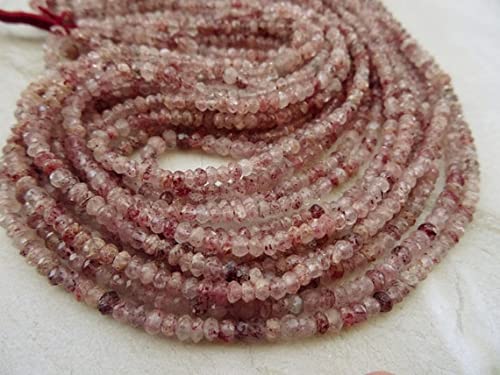 Quartz rutile rose 3-4mm pour bijoux bohèmes et élégants
