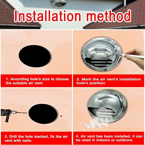 Couvercle de ventilation argenté pour sortie de toit - 8