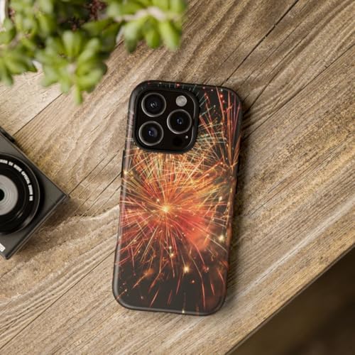 Coque iPhone 16 Pro explosion feux d'artifice colorés rigide mate - 4