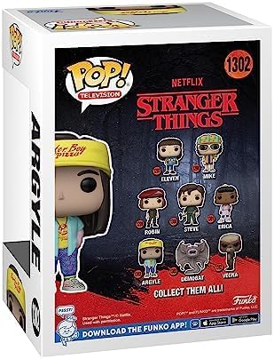 Miniatura 4 de POP Stranger Things - Figura de vinilo de Argyle Temporada 4 Funko Pop repleta con funda protectora de caja pop compatible multicolor 375 pulgadas