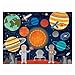 Petit Collage Floor Puzzle Outer Space 24 Pieces | Large Puzzle for Kids | Completed Outer Space Puzzle Measures 18” x 24” | Makes a Great Gift Idea for Ages 3+