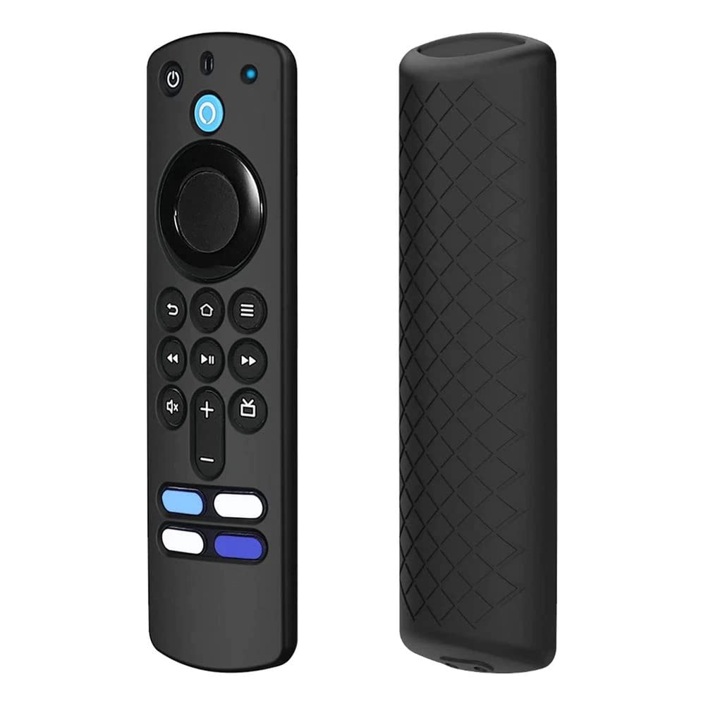 SpiderJuice All New 3rd Generation 2021 Fire TV Stick & 4k Silicone Remote Case Cover with Alexa Voice Control (Remote NOT Included) (Black)