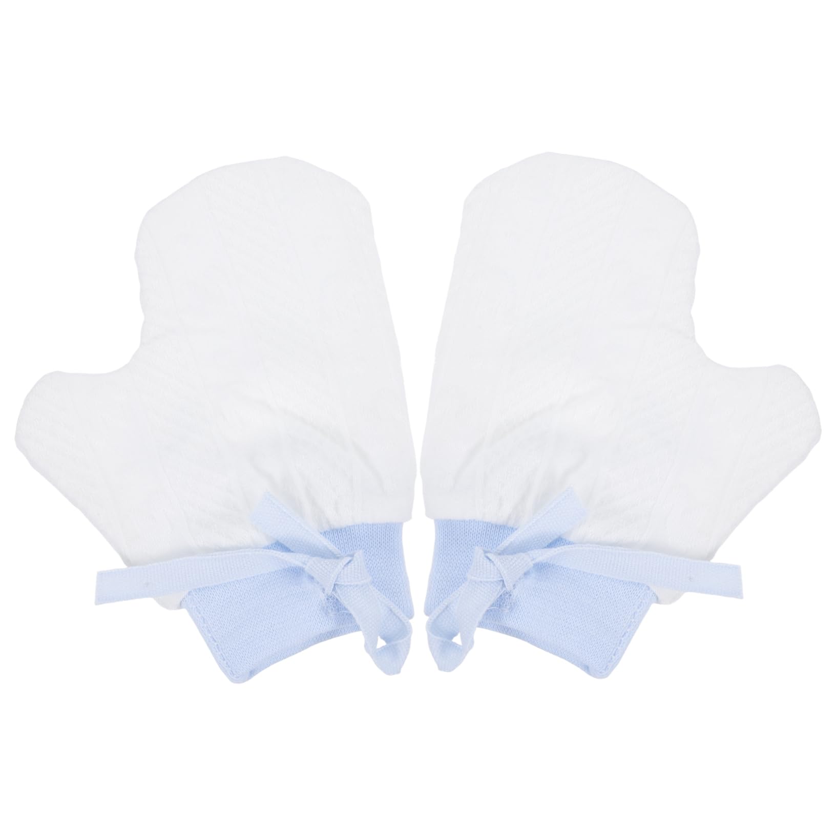 Didiseaon 1 Pair Biting Finger Hand Babies Sleep Stop Newborn Scratch Warm Infants Mittens Finger Corrector Finger Protector Gloves Nylon Blue