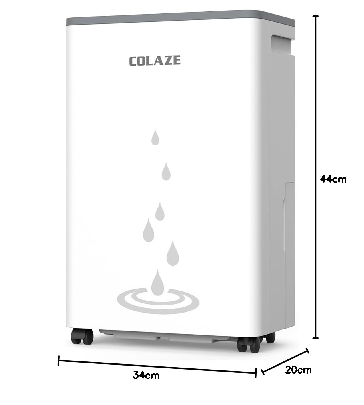 COLAZE Deshumidificador 20L/día, Deshumificadores de Humedad Silencioso, Modo Secado de Ropa y Auto Antihumedad,Drenaje Continuo, Ideal para Baños, Dormitorios, Sótanos